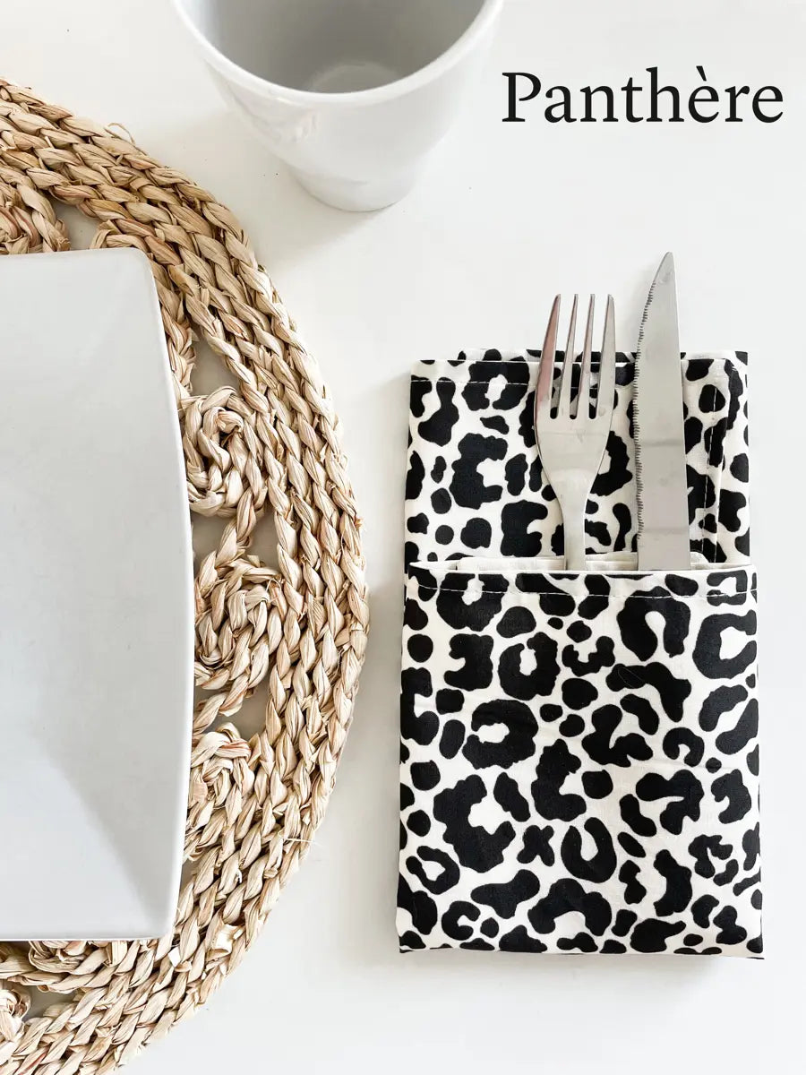 Serviettes de table (lot de 4 serviettes) - Panthère
