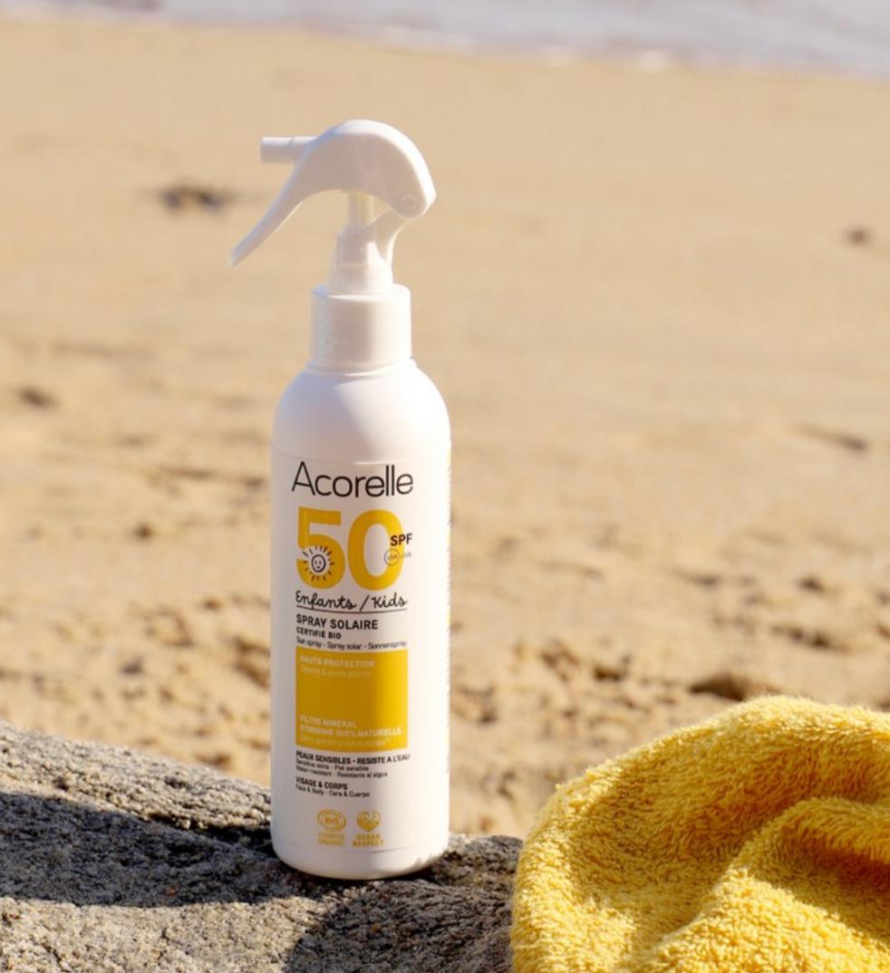 Spray solaire pour enfants SPF 50 bio - Acorelle - 1
