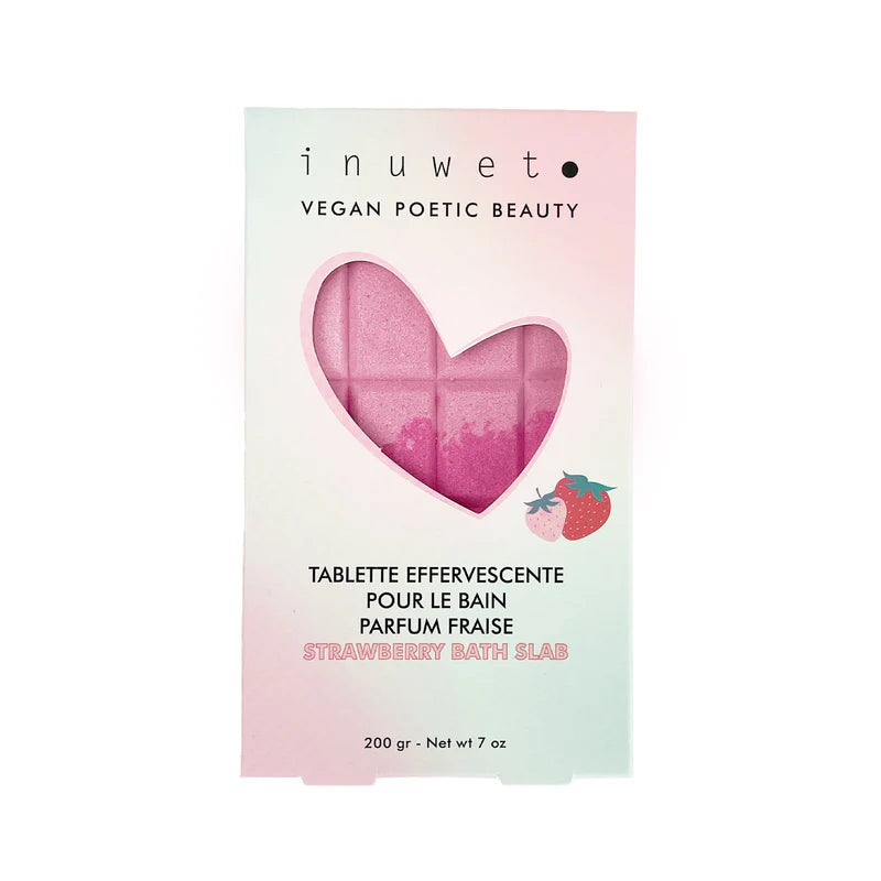 Tablette de bain effervescente - Inuwet - Parfum fraise