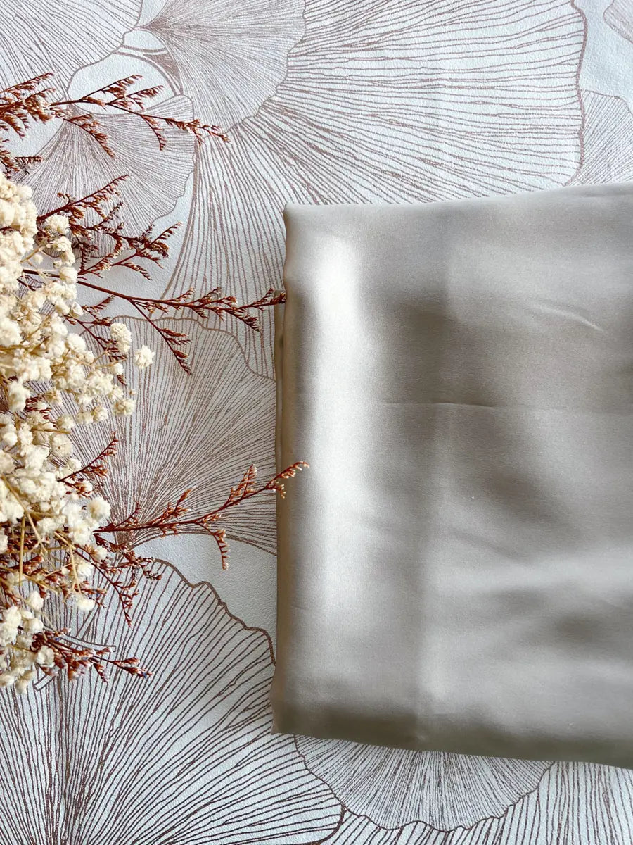 Taie d'oreiller en soie - Beige