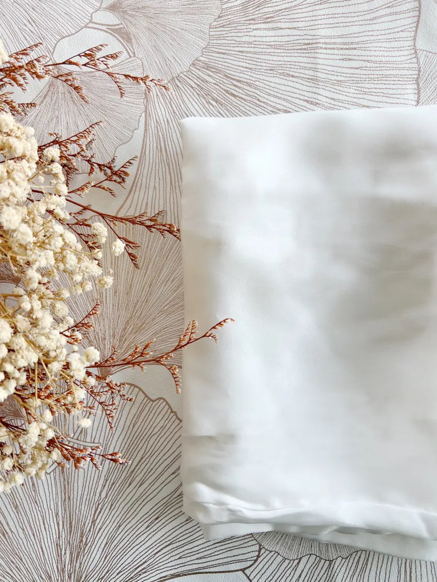 Taie d'oreiller en soie - Blanc