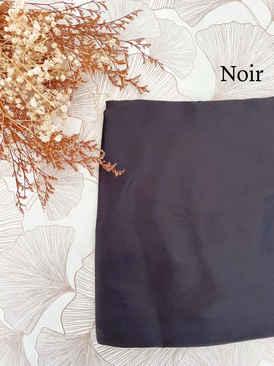 Taie d'oreiller en soie - Noir