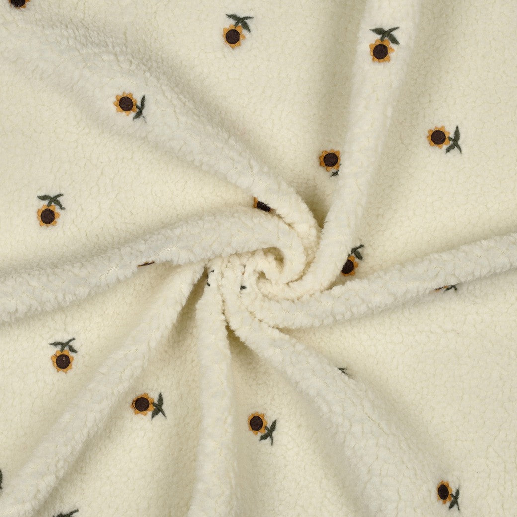 Teddy écru broderie tournesols - 1