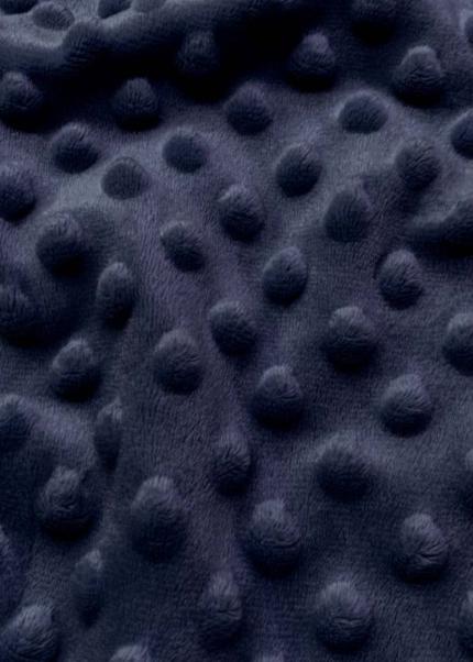 Tissu minky bleu marine - 1