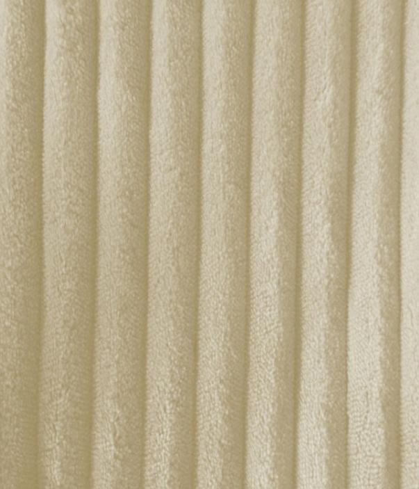 Tissu minky côtelé écru - 1