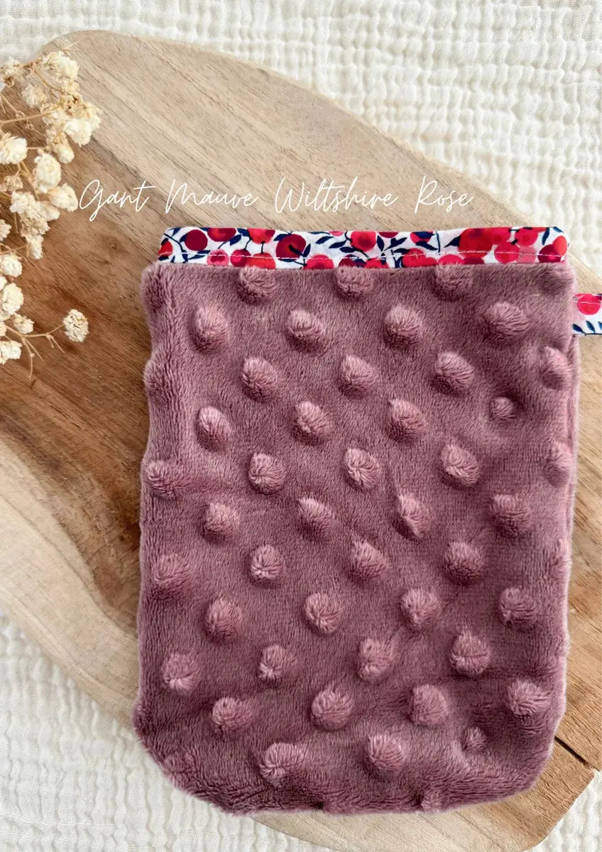Tissu minky mauve - 3