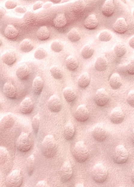 Tissu minky rose - 1