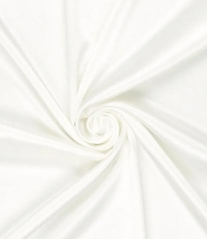 Tissu satin de soie blanc - 1
