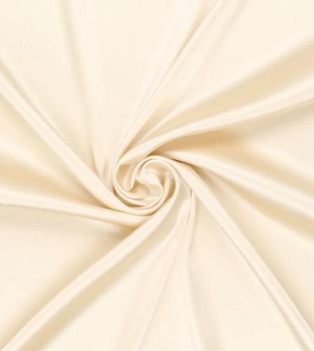 Tissu satin de soie écru - 1