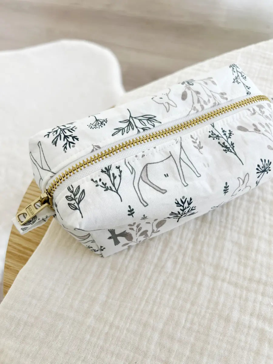 Trousse de toilette enfants (intérieur imperméable) - Forêt enchantée