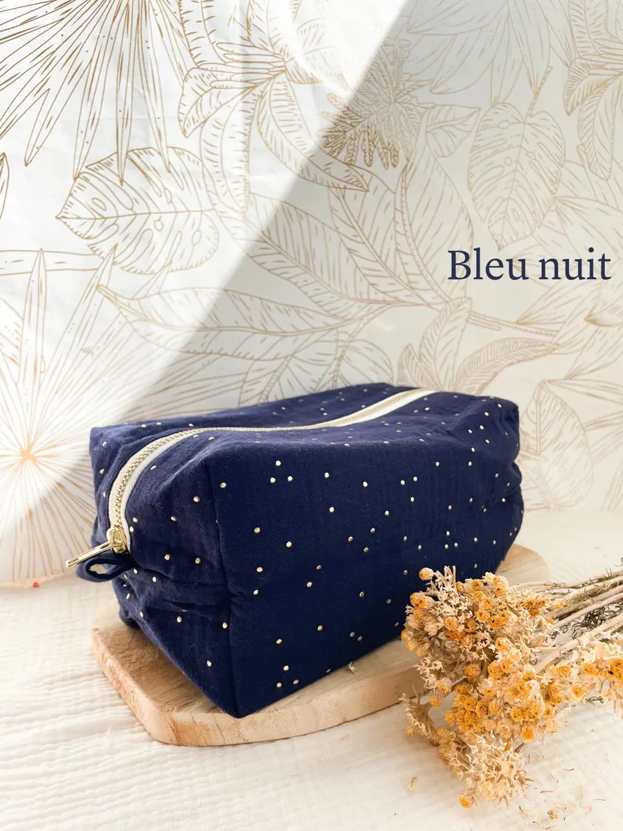 Trousse de toilette (intérieur imperméable) - Bleu nuit