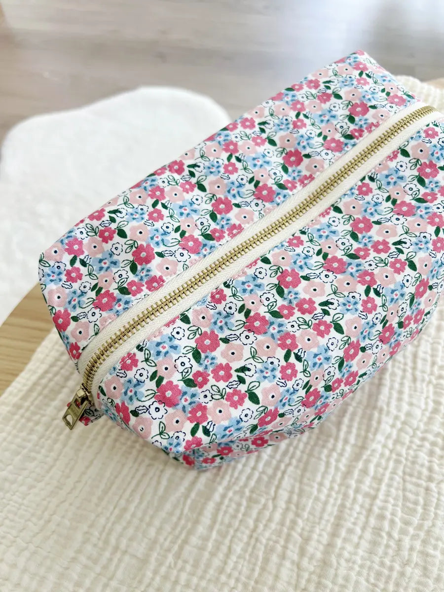 Trousse de toilette (intérieur imperméable) - Fleurs des champs
