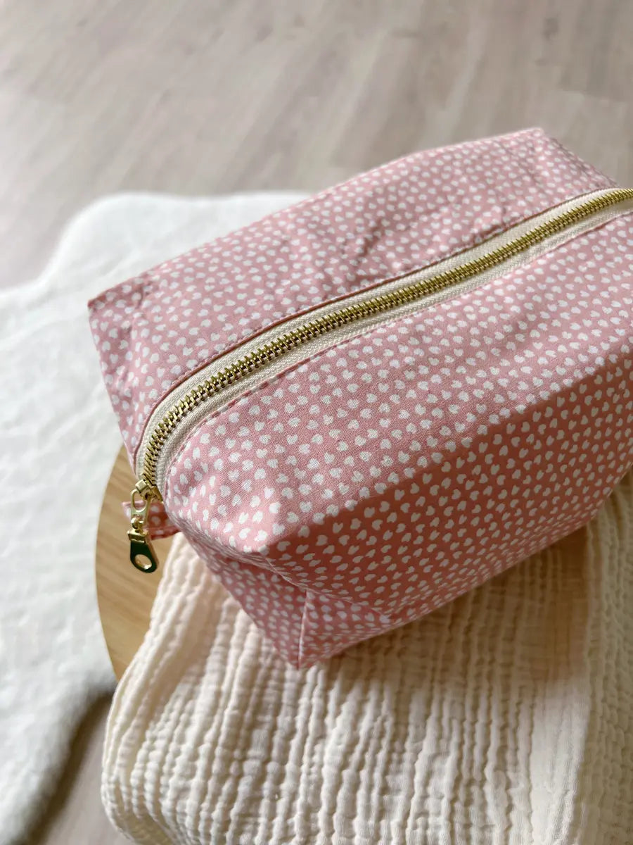 Trousse de toilette (intérieur imperméable) - Rose