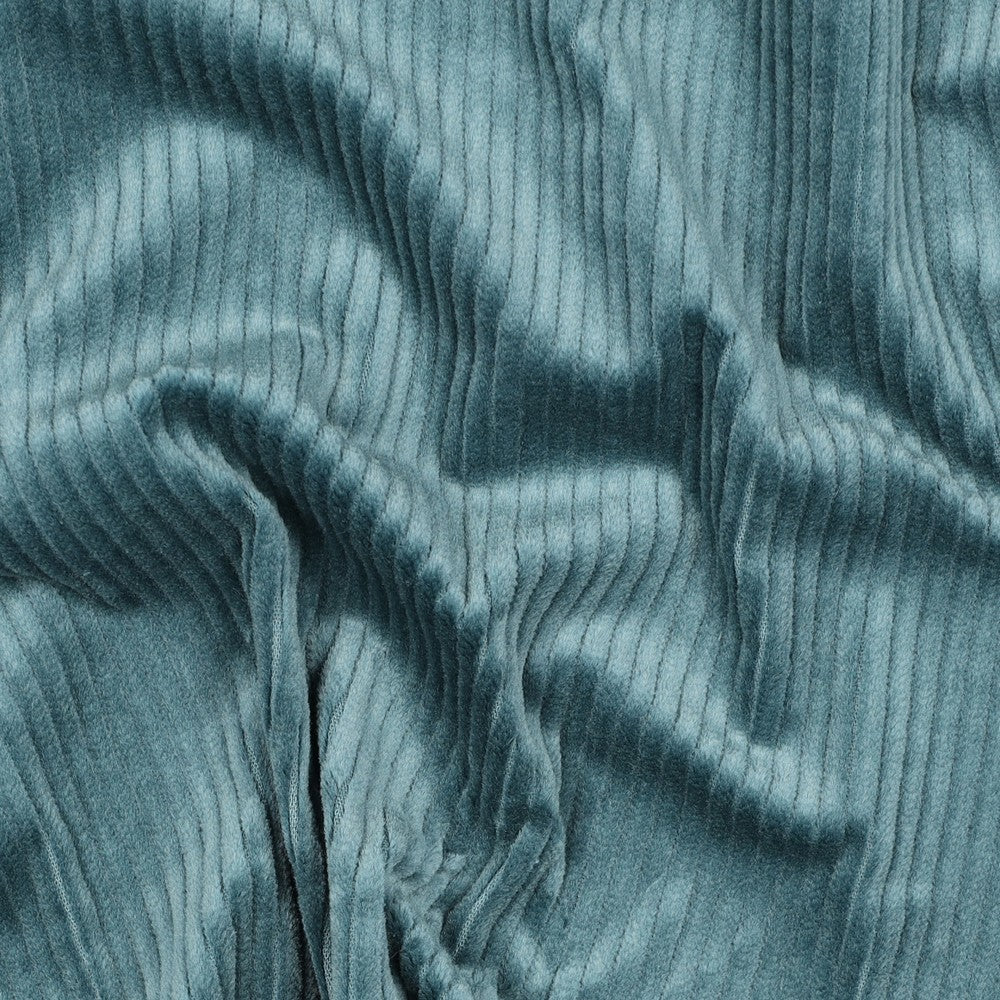 Velours côtelé bleu canard - 3