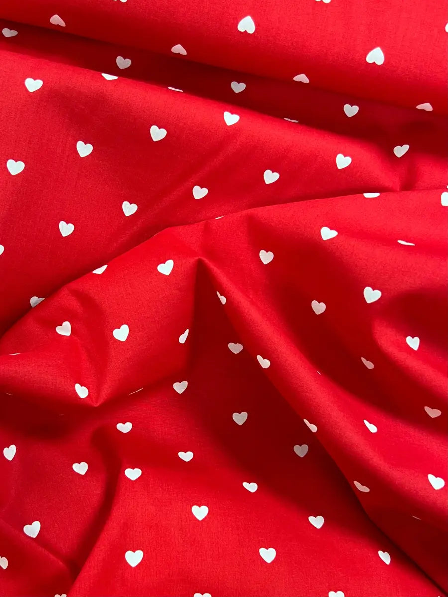 Popeline de coton Heart - 1