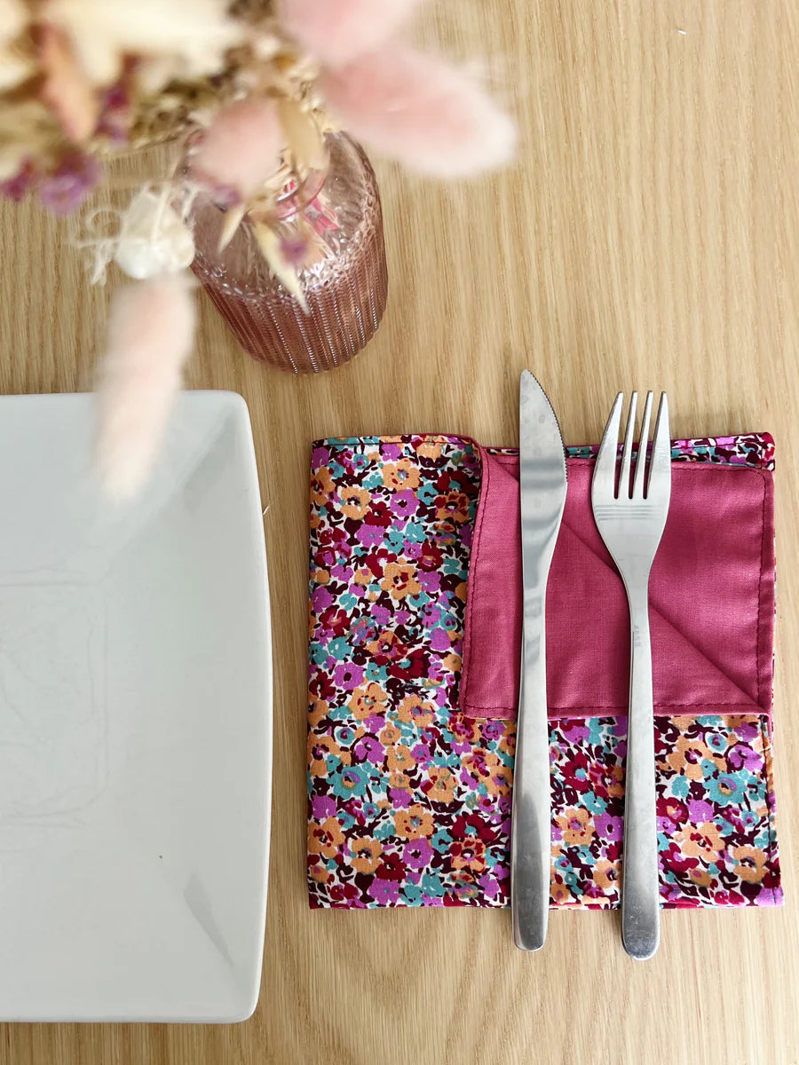 Viscose imprimée Purple flowers - 3
