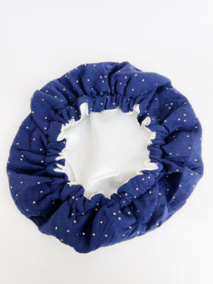 Bonnet de Sommeil en satin Bonnet de Nuit pour Femme - Bleu - Neuf