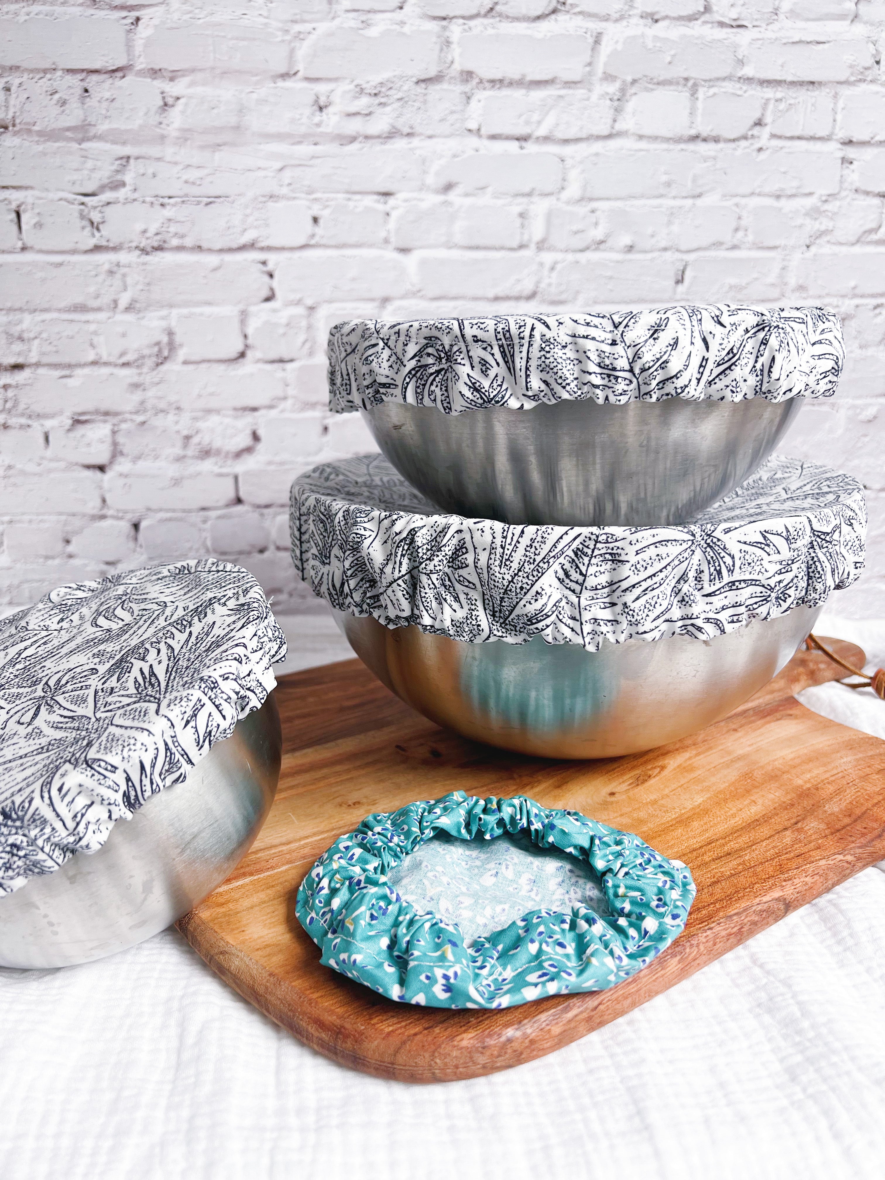 Couvercles Alimentaires Réutilisables En Tissu élastique - Lot De 3 Tailles (20,3 Cm à 25,4 Cm) - Pour Bols, Conservation