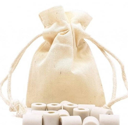 Sachet de 15 perles céramique grise - Les cotons de Romane : Produits d'hygiène réutilisables et lavables