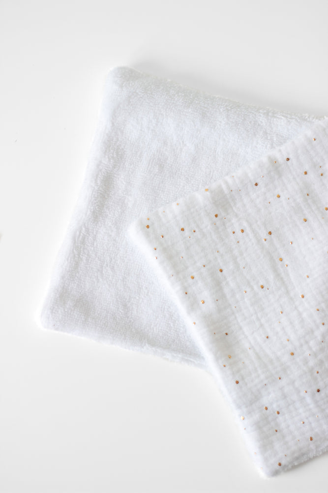 Mini serviette visage - Les cotons de Romane : Produits d'hygiène réutilisables et lavables